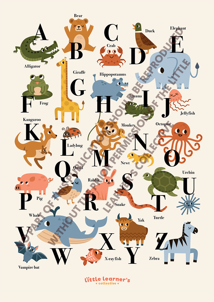 ABC of Animals Poster