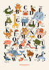 Animal Alphabet Nursery Poster