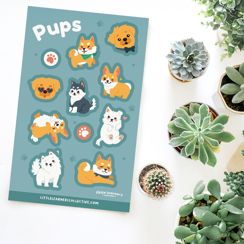 Pups Sticker Sheet