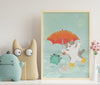 Happy Animals: There’s Always A Rainbow After The Rain Nursery Poster