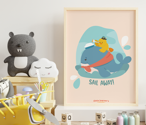 Little Scenes: Sail Away Nursery Poster